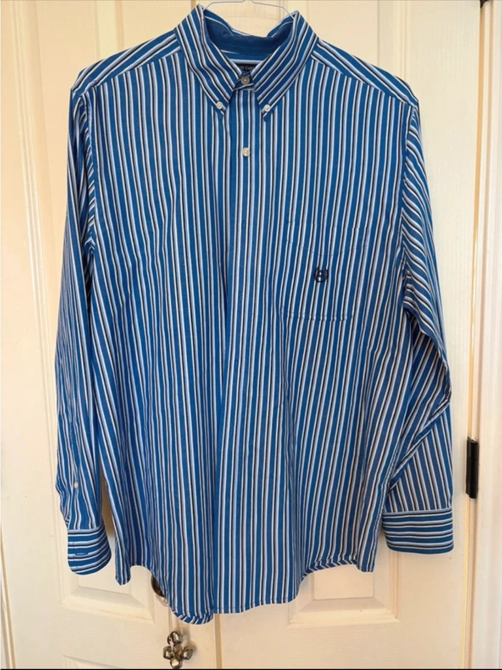 Chaps Classic Men's Blue Striped Button-Down Shirt